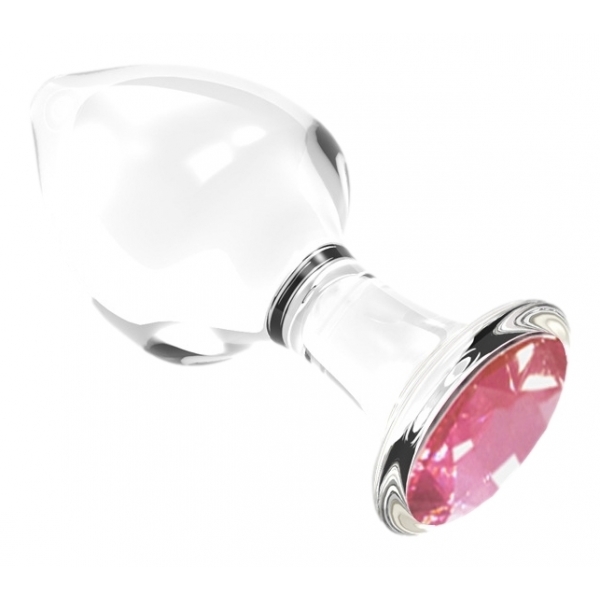 Spina gioiello in vetro diamante vetroso L 8,5 x 4 cm