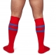Mister B URBAN Football Socks with Pocket Red Blue