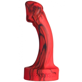 Mushroom Head Colorful Realistic Dildo RED