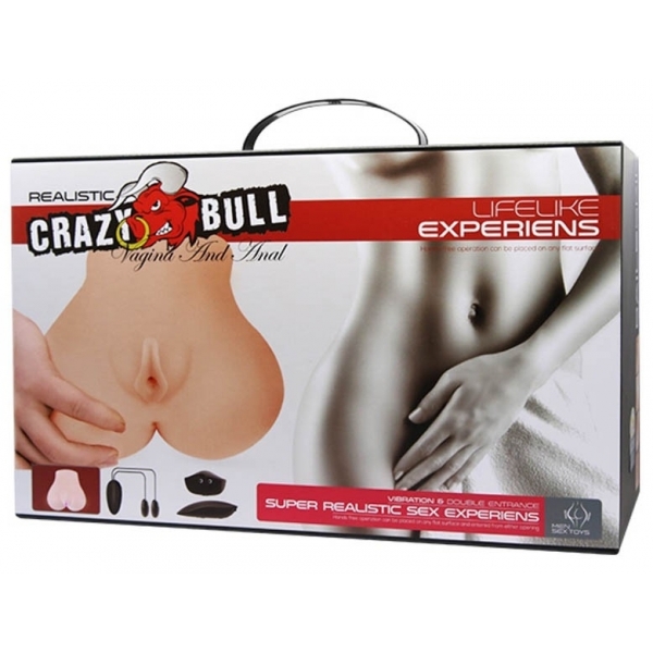 Crazy Bull Duo Vagina Vibrierender Gesäßmuskel-Masturbator