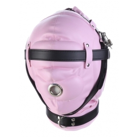 KINKgear Blindfolded Hood With Mouth Hole - Matte PINK