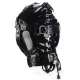 Blindfolded Hood With Mouth Hole - Bright BLACK