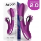 Vibro Rabbit Doble Giratorio 10 x 3,5cm Morado