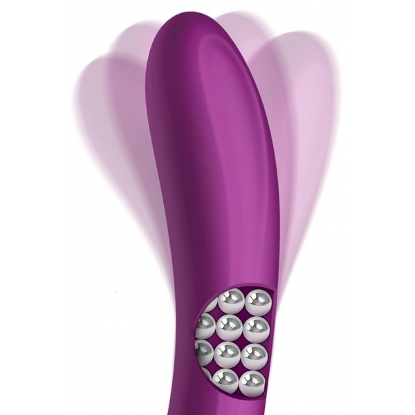 Vibro Rabbit Doble Giratorio 10 x 3,5cm Morado