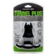 Dubbele tunnelplug zwart groot12 x 7 cm