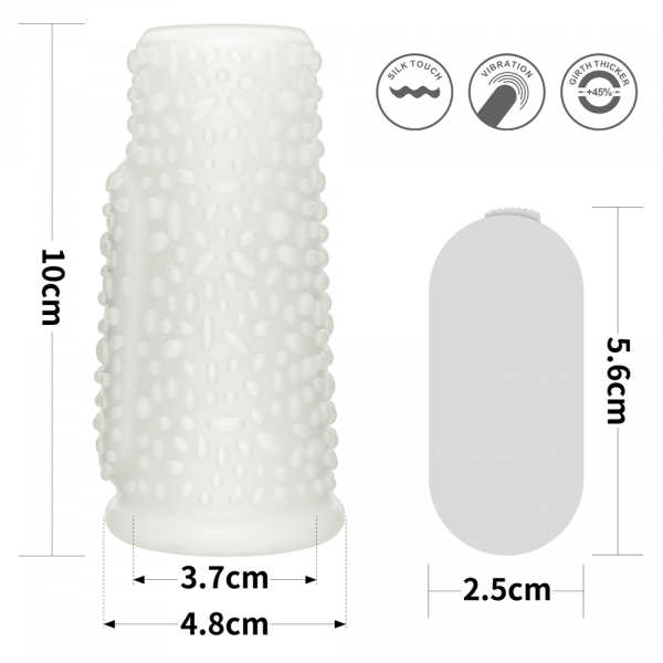 Knights Ring Drip Vibrating Penis Sleeve 10cm