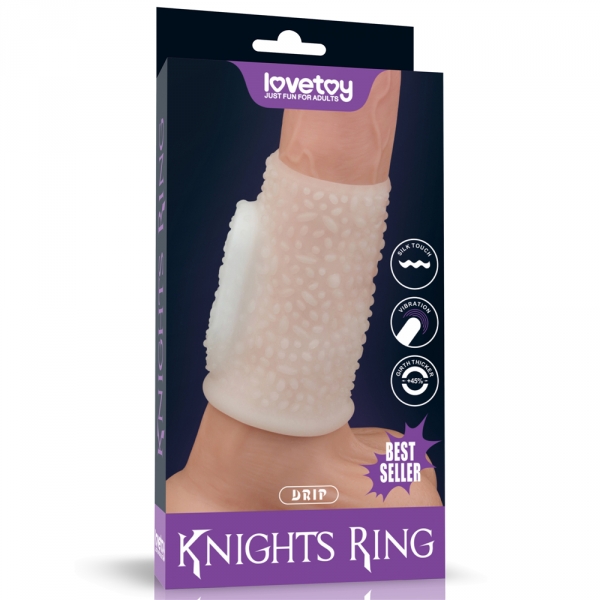 Knights Ring Drip Vibrerende Penis Sleeve 10cm