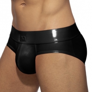 Addicted Neon Shiny Brief Black