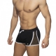 Black-White Striped Mesh Short