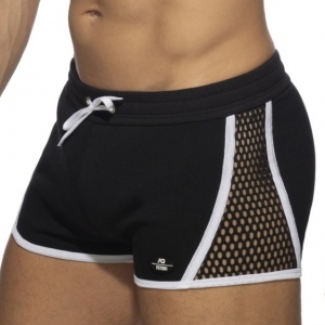 AD Fetish Black-White Striped Mesh Short