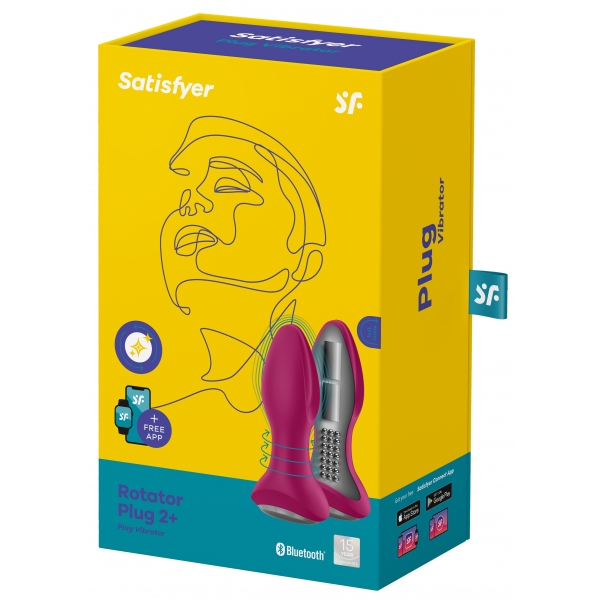 Plug vibrante Connected Rotator Plug Satisfyer 10 x 4 cm Fucsia