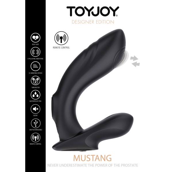 Mustang Estimulador Prostático Vibrador 13 x 3,5cm