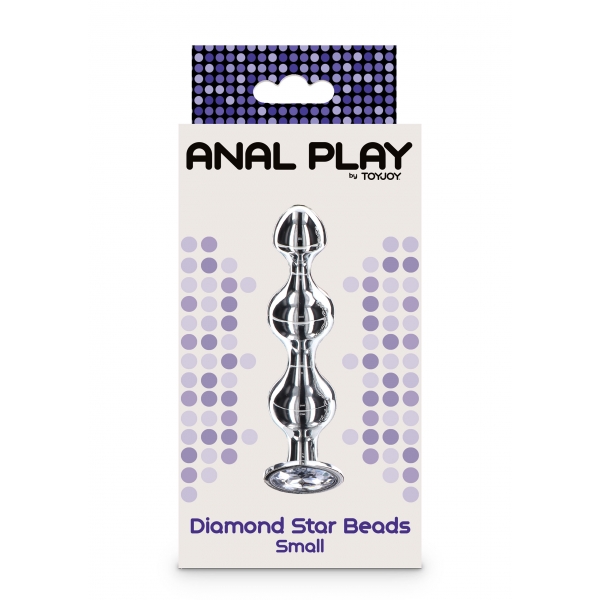 Plug Bijou Diamant Ster Kralen S 9,5 x 2,2cm