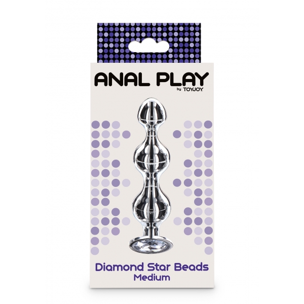 Conta de diamantes Plug Bijou Stard M 10,5 x 2,5cm