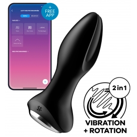 Plug vibrante Connected Rotator 2 Satisfyer 10 x 4 cm nero