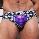 Feed Me Swim Briefs Preto-branco