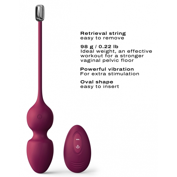 Vibrating Egg Love Balls Dorcel 9 x 3.5cm Purple