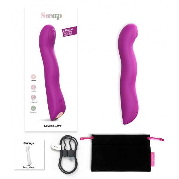 Vibro Swap Love To Love 21cm Morado