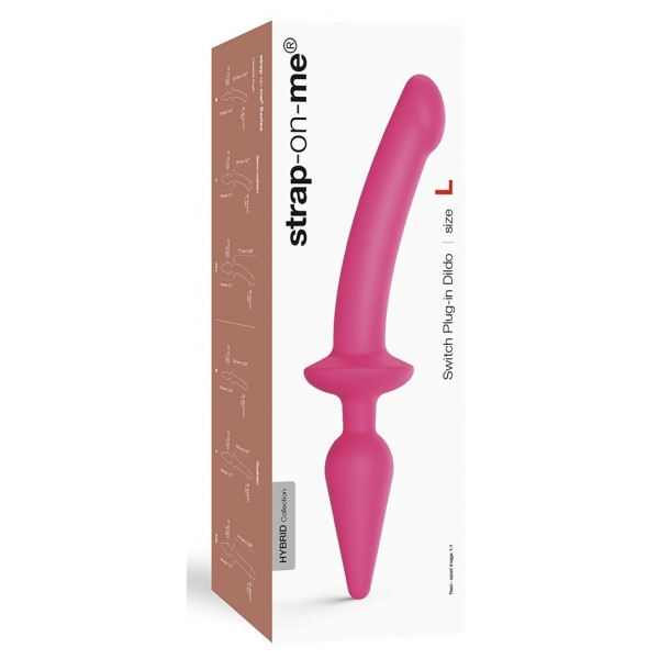 Plug Dildo SWITCH Strap-On-Me XXL 18 x 4 cm Rosa