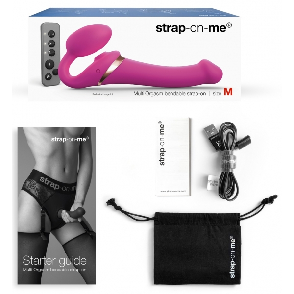 Consolador Multi Orgasmo Strap-On-Me S 14.5 x 3.4cm Fucsia