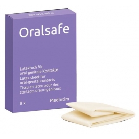 Oral Safe Latex Dams Vanilla Flavor x8