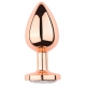 Plug Bijou anal PinkyGold M 7,5 x 3,3 cm Bijou trasparente