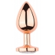 Rose Gold Anal Plug With Diamond CLEAR L