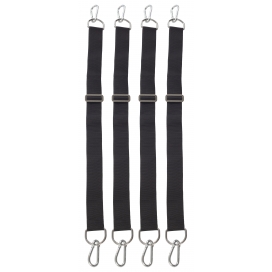 Set of 4 adjustable bands with carabiners 1 meter