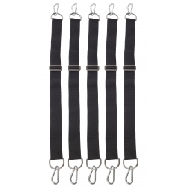 Set of 5 adjustable bands with carabiners 1 meter