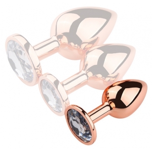 MyPlayToys Tapón Bijou anal PinkyGold S 6,5 x 2,7cm Bijou transparente