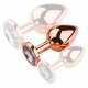 Rose Gold Anal Plug With Diamond CLEAR M