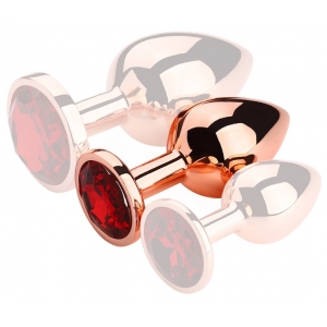 MyPlayToys Plug Analschmuck RedGold M 7.5 x 3.3cm Juwel Rot