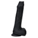 Dildo in silicone Nopi 16 x 4 cm nero