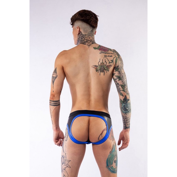 Neoprene Jockstrap Jock Brief Mr B Preto-Azul