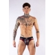 Mister B Neoprene Jock Brief Black Red