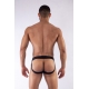 Mister B Neoprene Jockstrap Preto-Vermelho