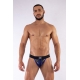 Mister B Neopreen Jockstrap Zwart-Blauw