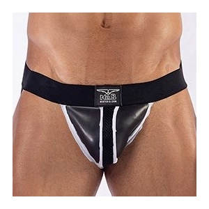 Mr B - Mister B Mister B Neopreen Jockstrap Zwart-Wit