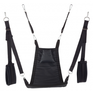 VIP Sling Mykonos stoffen draagdoek - Complete set - 4 punten Zwart