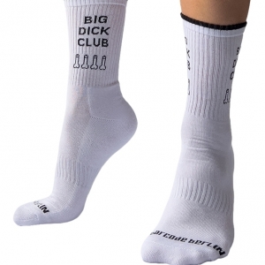 Barcode Berlin BIG DICK CLUB calcetines blancos con ribete negro