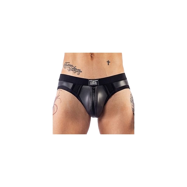 Mister B Neoprene Jock Brief Black