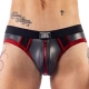 Neoprene Jockstrap Jock Brief Mr B Preto-Vermelho