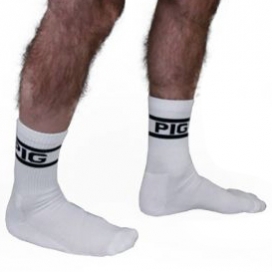 Mr B - Mister B Mister B Crew Socks Pig 2-Pack White