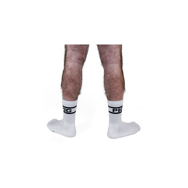 Mister B Crew Socks Pig 2-Pack White