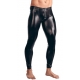 Men Patent Leather Front Zipper Show Trousers Pants