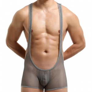 MenSexyWear Sexy Singlet Tocki Grau