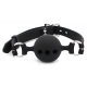 Silicone Ball Gag with Holes Black