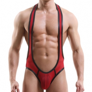 MenSexyWear Canotta Alvar senza schienale, rosso