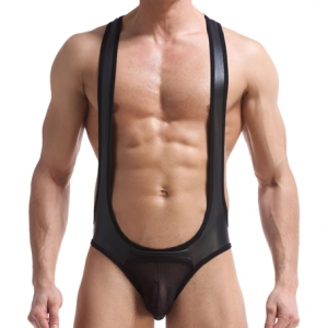 MenSexyWear Motore Jock-Singlet nero