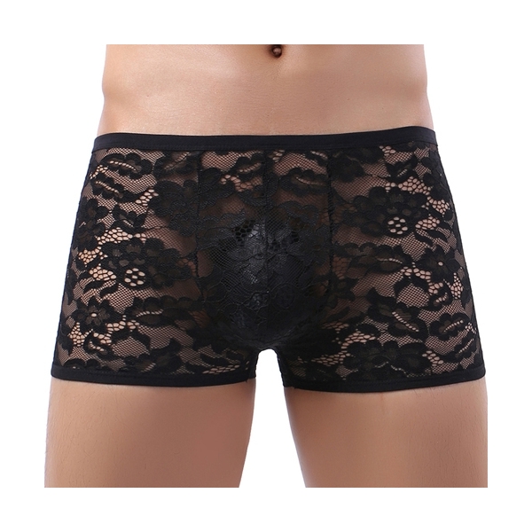 Joao Lace Boxer Brief Black